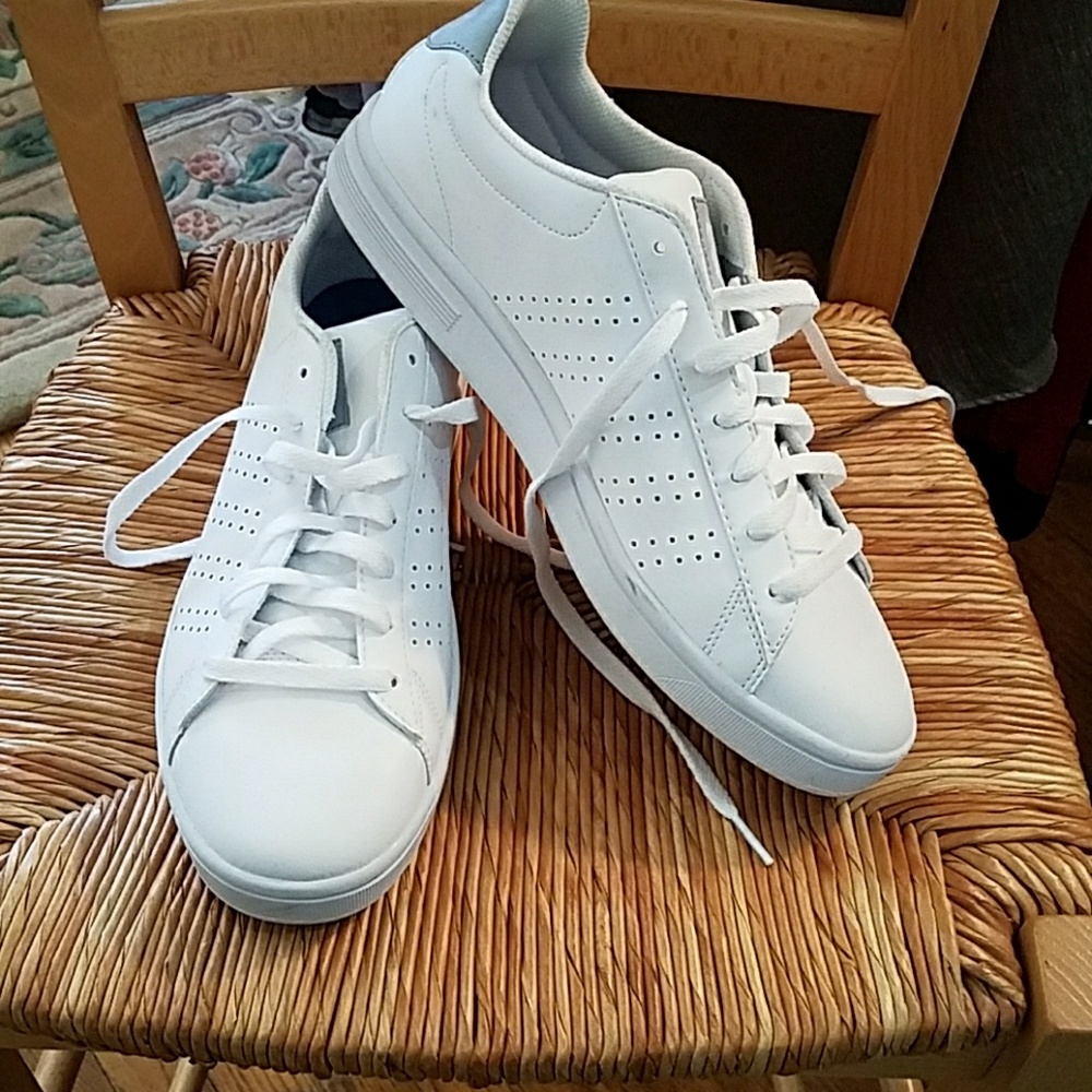 Brand new, K Swiss white leather sneakers